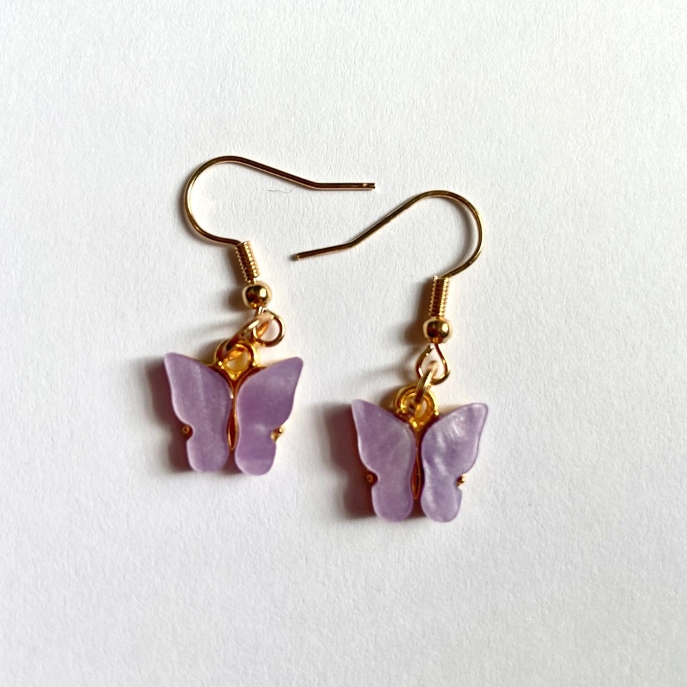 Handmade butter fly earrings.🦋
